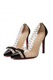 Women's Shoes PVC Stiletto Heel Heels Heels Casual Black / Red / White