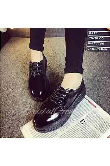 Women's Shoes Leatherette Platform Creepers Fashion Sneakers Outdoor / Casual Black / White