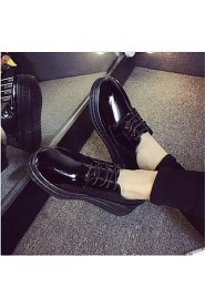 Women's Shoes Leatherette Platform Creepers Fashion Sneakers Outdoor / Casual Black / White