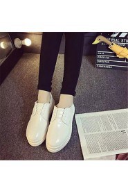 Women's Shoes Leatherette Platform Creepers Fashion Sneakers Outdoor / Casual Black / White