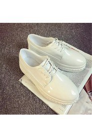 Women's Shoes Leatherette Platform Creepers Fashion Sneakers Outdoor / Casual Black / White