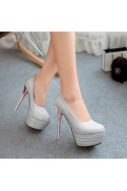 Women's Shoes Stiletto Heel Heels / Platform / Round Toe Heels Party & Evening / Dress Red / Silver / Gold