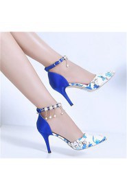 Women's Shoes Leatherette Stiletto Heel Heels Heels Wedding / Party & Evening / Dress / Casual Black / Blue / Green