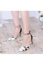 Women's Shoes Leatherette Stiletto Heel Heels Heels Wedding / Party & Evening / Dress / Casual Black / Blue / Green