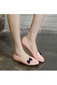 Women's Shoes Flat Heel Round Toe Flats Dress / Casual Blue / Pink / White