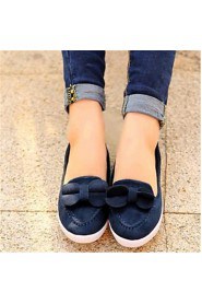 Women's Shoes Fleece Flat Heel Comfort Flats Outdoor / Casual Black / Blue / Red