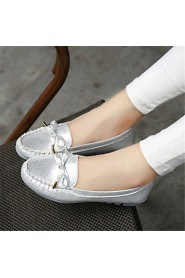 Women's Shoes Leatherette Flat Heel Ballerina Flats Outdoor / Office & Career / Dress / Casual Black / Silver / Gold