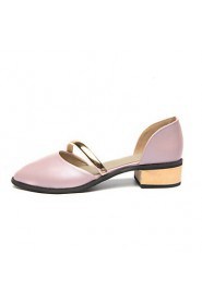 Women's Shoes Low Heel D'Orsay & Two-Piece/Pointed Toe Heels Office & Career/Dress Black/Blue/Pink/White