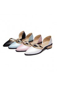 Women's Shoes Low Heel D'Orsay & Two-Piece/Pointed Toe Heels Office & Career/Dress Black/Blue/Pink/White