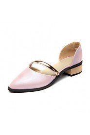 Women's Shoes Low Heel D'Orsay & Two-Piece/Pointed Toe Heels Office & Career/Dress Black/Blue/Pink/White