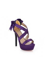 Women's Shoes Heel Heels / Peep Toe / Platform Sandals / Heels Party & Evening / Dress / Casual Black / Purple/920-3