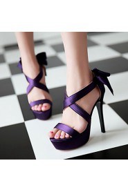 Women's Shoes Heel Heels / Peep Toe / Platform Sandals / Heels Party & Evening / Dress / Casual Black / Purple/920-3