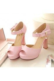 Women's Shoes Chunky Heels/Platform/Open Toe Sandals Party & Evening/Dress Blue/Pink/White