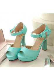 Women's Shoes Chunky Heels/Platform/Open Toe Sandals Party & Evening/Dress Blue/Pink/White