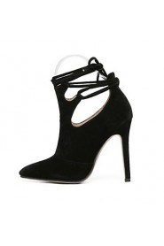 Women's Shoes Leatherette Stiletto Heel Heels Heels Wedding / Party & Evening / Dress Black