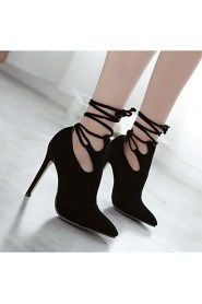 Women's Shoes Leatherette Stiletto Heel Heels Heels Wedding / Party & Evening / Dress Black