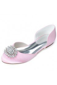 Women's Wedding Shoes Round Toe Flats Wedding/Party & Evening Black/Blue/Pink/Purple/Ivory/White/Silver