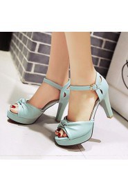 Women's Shoes Stiletto Heels/Platform/Open Toe Sandals Party & Evening/Dress Black/Blue/Green/Pink/White