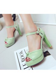 Women's Shoes Stiletto Heels/Platform/Open Toe Sandals Party & Evening/Dress Black/Blue/Green/Pink/White