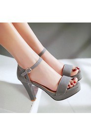 Women's Shoes Stiletto Heels/Platform/Open Toe Sandals Party & Evening/Dress Black/Blue/Gray/Beige/Orange