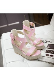 Women's Shoes Wedges Heels/Platform/Open Toe Sandals Dress Blue/Pink/White