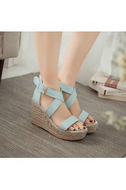 Women's Shoes Wedges Heels/Platform/Open Toe Sandals Dress Blue/Pink/White