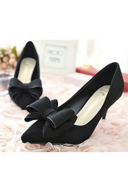 Women's Shoes Fleece Stiletto Heel Heels Heels Casual Black / Gray / Multi-color