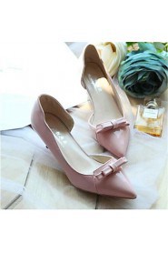 Women's Shoes Leatherette Low Heel Heels Heels Outdoor / Casual Black / Pink / Gray