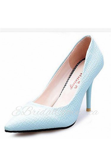 Women's Shoes Leatherette Stiletto Heel Heels Heels Office & Career / Dress Black / Blue / Purple / White