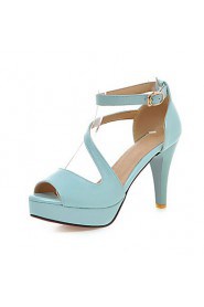 Women's Shoes Stiletto Heels/Platform/Open Toe Sandals Party & Evening/Dress Black/Blue/Pink/White/Almond