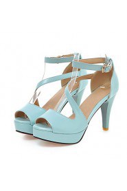 Women's Shoes Stiletto Heels/Platform/Open Toe Sandals Party & Evening/Dress Black/Blue/Pink/White/Almond