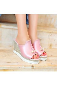 Women's Shoes Wedges Heels/Platform/Sling back/Open Toe Sandals Dress Black/Blue/Pink/White