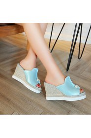 Women's Shoes Wedges Heels/Platform/Sling back/Open Toe Sandals Dress Black/Blue/Pink/White