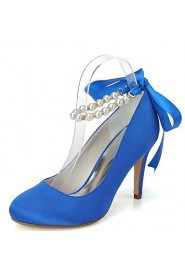 Women's Wedding Shoes Heels/Round Toe Heels Wedding/Party & Evening Black/Blue/Pink/Red/Ivory/White