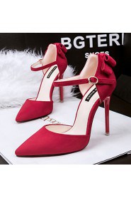 Women's Shoes Stiletto Heel Heels / Pointed Toe / Closed Toe Heels Dress Black / Brown / Red / Gray