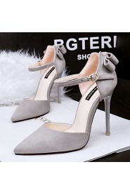 Women's Shoes Stiletto Heel Heels / Pointed Toe / Closed Toe Heels Dress Black / Brown / Red / Gray