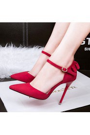 Women's Shoes Stiletto Heel Heels / Pointed Toe / Closed Toe Heels Dress Black / Brown / Red / Gray