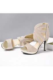 Women's Shoes Customized Materials Stiletto Heel Heels Sandals Wedding / Party & Evening / Dress / Casual Black