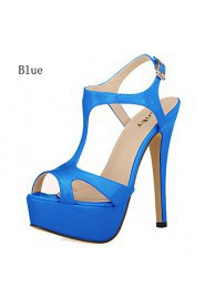 Women's Shoes Leatherette Stiletto Heel Heels / Peep Toe / Platform Sandals Wedding / Party & Evening / DressBlack /