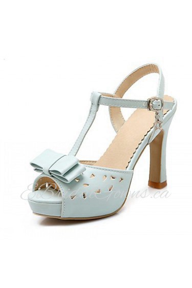 Women's Shoes Leatherette Stiletto Heel Peep Toe Sandals Wedding / Office & Career / Party & Evening