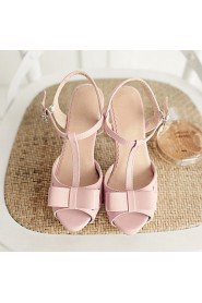 Women's Shoes Leatherette Stiletto Heel Peep Toe Sandals Wedding / Office & Career / Party & Evening