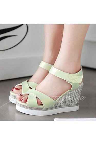 Women's Shoes Wedges Heels /Platform/Sling back/Open Toe Sandals Dress Black/Pink/White/Dark Green/Light Green