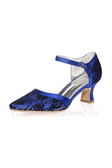 Women's Wedding Shoes Square Toe Heels Wedding / Party & Evening Black / Blue / Pink / Ivory / White