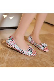 Women's Shoes Heel Peep Toe Sandals Outdoor / Dress / Casual Blue / Green / Pink / Beige/638