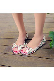 Women's Shoes Heel Peep Toe Sandals Outdoor / Dress / Casual Blue / Green / Pink / Beige/638