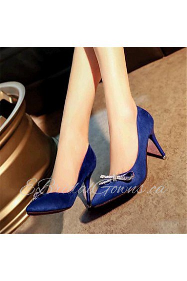 Women's Shoes Leatherette Stiletto Heel Heels Heels Wedding / Party & Evening Black / Red / Royal Blue