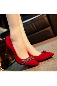 Women's Shoes Leatherette Stiletto Heel Heels Heels Wedding / Party & Evening Black / Red / Royal Blue