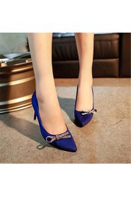 Women's Shoes Leatherette Stiletto Heel Heels Heels Wedding / Party & Evening Black / Red / Royal Blue