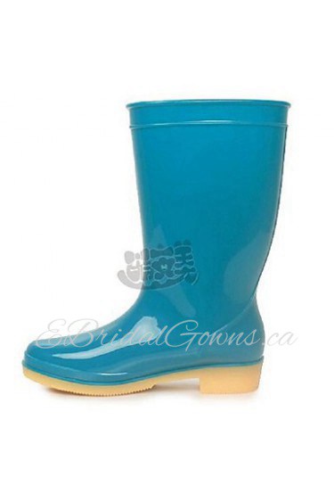 Women's Shoes Rubber Flat Heel Rain Boots Boots Outdoor Blue / Green / Purple