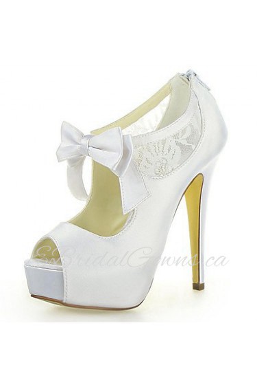 Women's Wedding Shoes Peep Toe/Heels/Platform Heels Wedding Ivory/Champagne/White